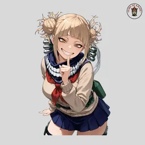 Himiko Toga Sticker, Combat School Uniform Vinyl Sticker, Laptop and Phone Decor