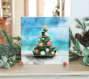Sincere Surroundings 8" Beach Christmas Tree Pallet Petite