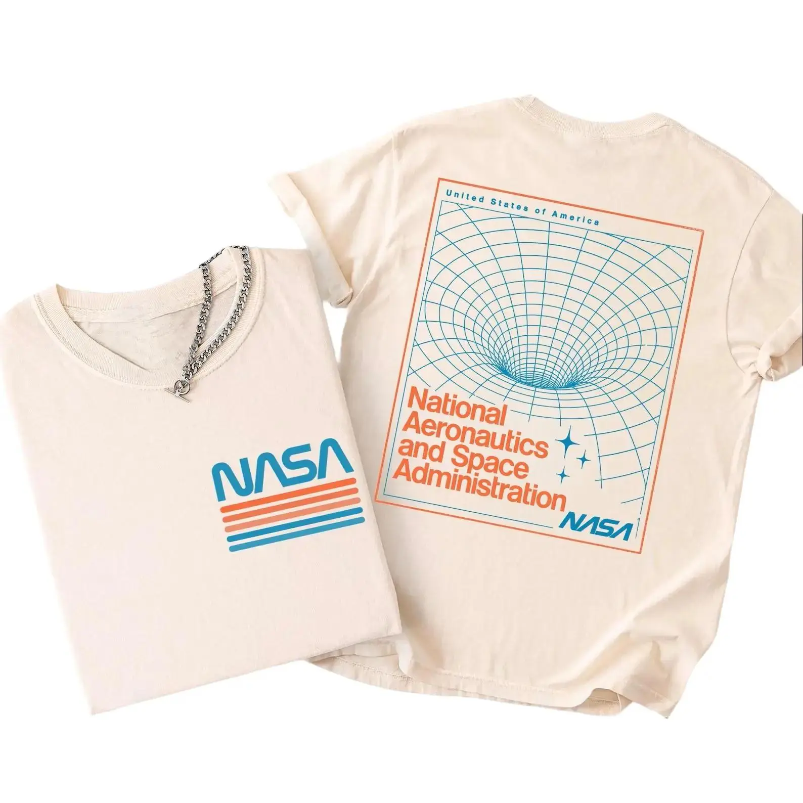 NASA Wormhole T-Shirt, Retro NASA Insignia Tee, Astronomy Lover Tee, Space Science Graphic Shirt, Unisex Streetwear Gift For Space Lovers
