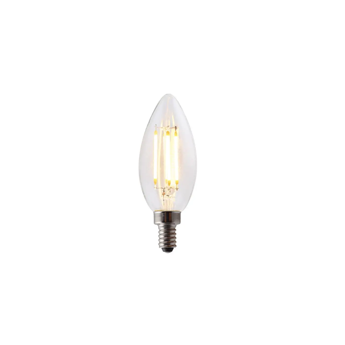 3.3W LED Premium Filament B11 Bulb, 300 Lumens, 2700K, Dimmable E12 Base, 92 CRI, 15,000 Hour Life