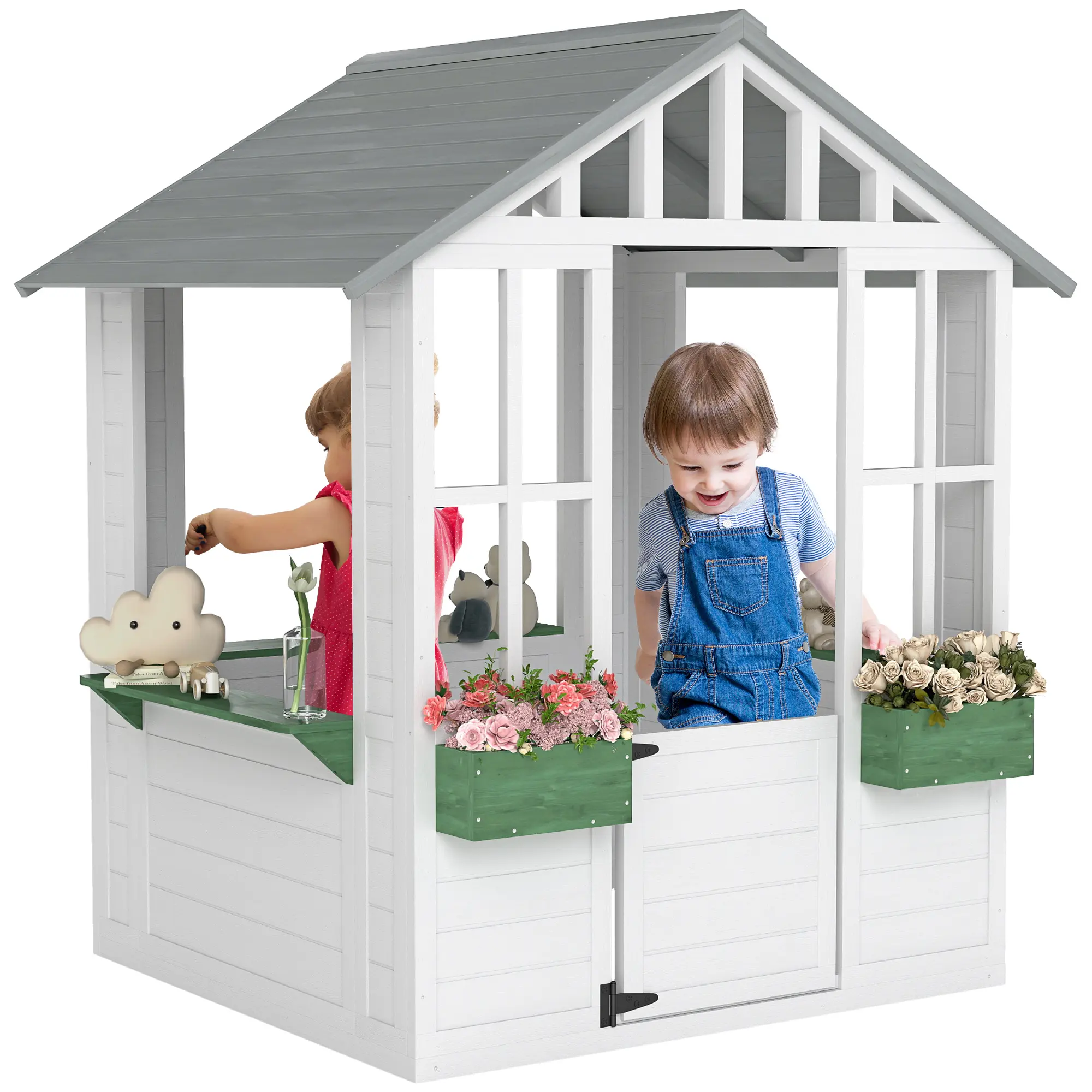 White, 2 Flowers Pot Holders