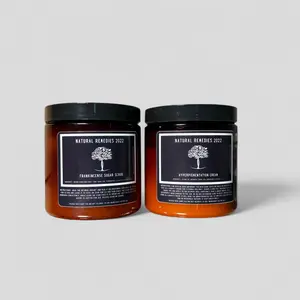 Natural Remedies 2022 Sugar Scrub & Hyperpigmentation Cream Bundle - Organic Arrowroot Body Exfoliator & Vegan Detox Formula for Skin Repair