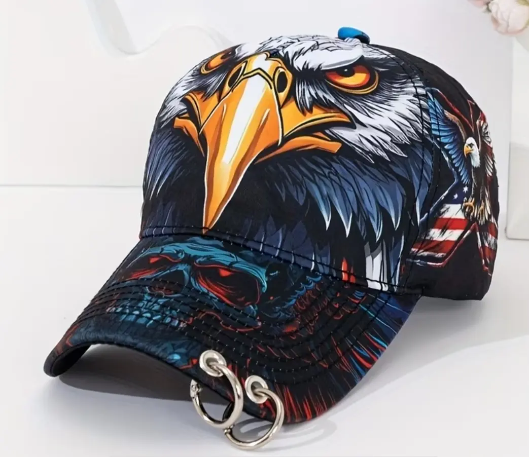 Patriotic American Bald Eagle Baseball Cap