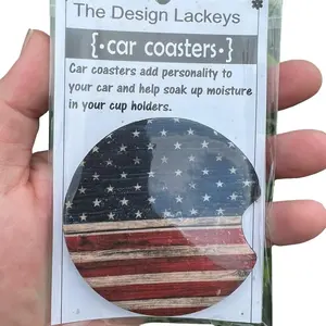 Neoprene Reusable Car Coasters Set