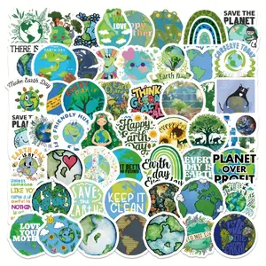100pcs Earth Day Planet Stickers | Protect And Care for The Earth, Creative Decoration for Notebooks And Cups, Suitable for Roller Skating And Cycling, Self-Adhesive, Mixed Colors for Roller Skating And Cycling
