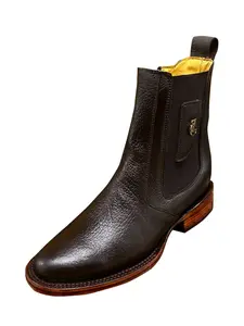 Men's Ankle Boots Chocolate with Zipper