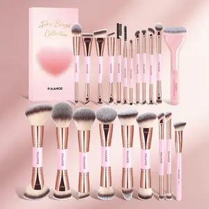 Maange 21-Piece Professional Makeup Brush Set with Storage Box, Metal Frame, Essential Makeup Tools, Perfect for Beauty Enthusiasts