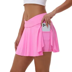 Flowy Womens Tennis Skirt Workout Athletic Golf Skirts Cute Mini Skort with Shorts Pockets Summer Clothes Outfits