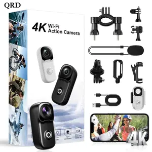 Qrd Fhd 4K Mini Body Camera, Compact Portable Design, Image Stabilization, Ipx7 Waterproof, Hands-Free Recording, Ideal for Security & Travel