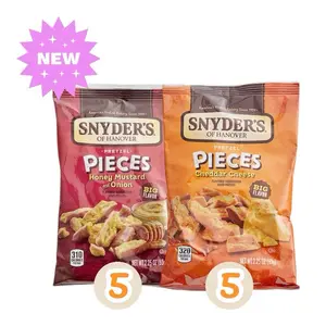 Snyder's of Hanover Variety Pack Pretzels 2 Flavors, 10 Ct (Pack of 10) - Snack Crunch Crispy