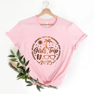 Girls Trip 2025 T-Shirt, Girls Vacation Tee, Weekend Trip Outfit, Summer Vacation T-Shirt, Summer Trip Hoodies, Matching Tee For Bestfriend UE51O