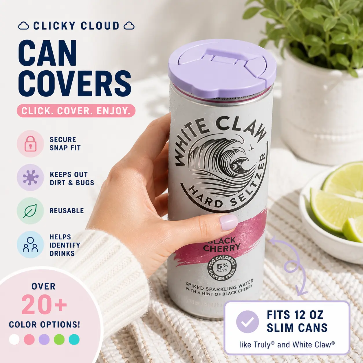 Slim Can Cover | Cute 12 oz Skinny Can Cooler | 3D Printed Drink Cover