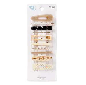 Time and Tru Women's Multi-Color Hair Clip Set, 10-Pack, Off-White