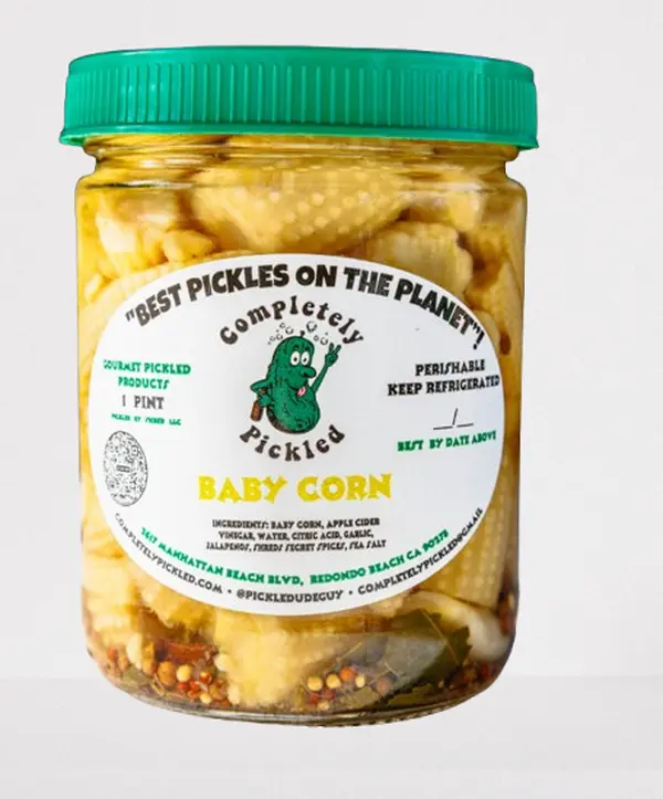 Completely Pickled Baby Corn – Baby Corn with Jalapeño, Apple Cider Vinegar, Sea Salt & Secret Spices Mild Spicy Flavor Food Snacks
