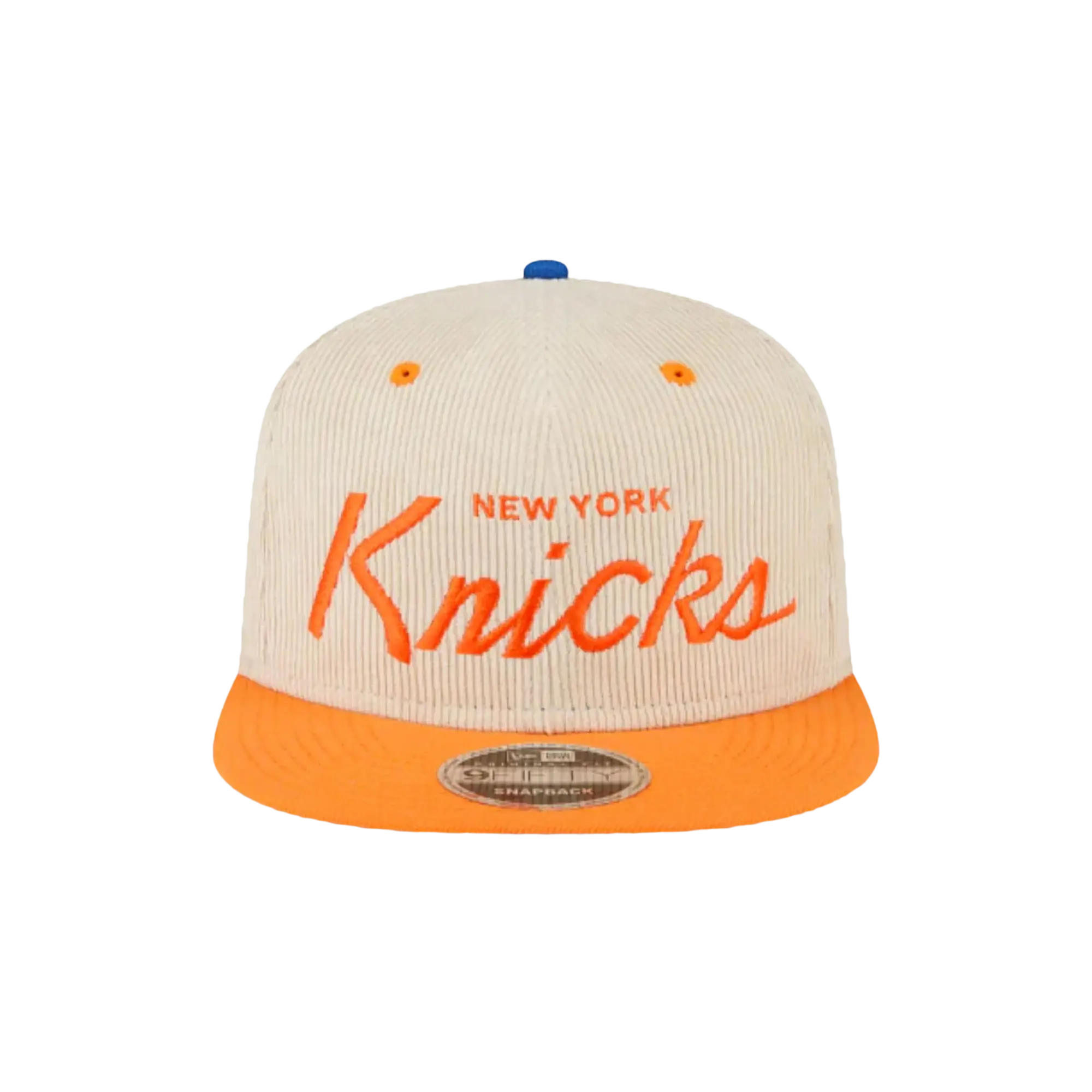9FIFTY NBA NY KNICKS SNAPBACK HAT "ERIC EMANUEL - Cream/ Orange" EE434
