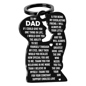 Dad Keychain Gift from Son – First Father’s Day Birthday & Christmas Present