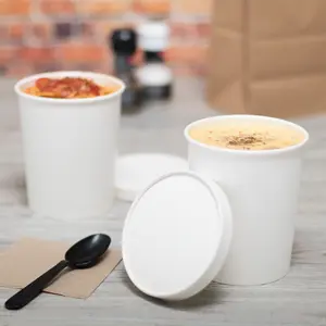 [500 ct] Paper Food Container Lids | 32 oz | 115 mm