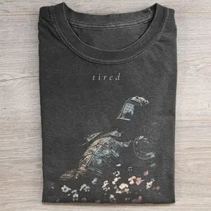 Medieval Knight Tired Shirt, Vintage Knight Graphic Tee, Distressed Armor Art Top, Heavyweight Mineral Wash Knight Shirt