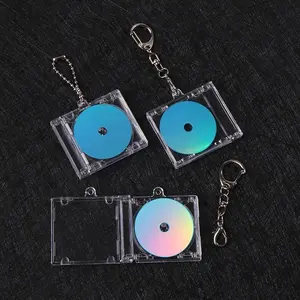 DIY Keychains Backpack Hanging Decoration Peripheral Commemorative Album Blank Mini NFC Functional CD Case Pendant