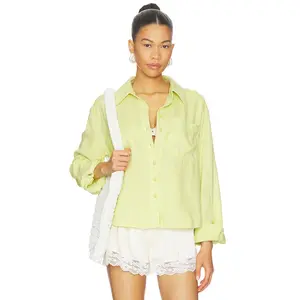 Free People x We The Free Linen Laurel Top in Early Bloomer