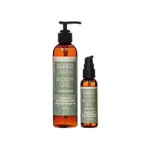 Unscented Body & Facial Cleansing Oil, Fragrance free for Sensitive Skin, Herbal Infused
