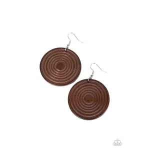 Caribbean Cymbal - Brown Earring
