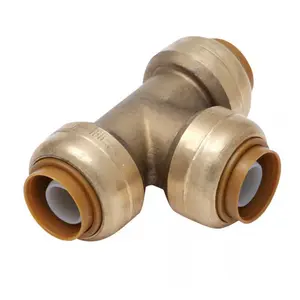 SharkBite Push to Connect 1 in. PTC X 1 in. D PTC Brass Tee – Plumbing Fittings Made Easy