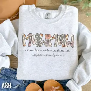 Custom Mawmaw Sweatshirt with Kids Names, Personalized Gift for Mawmaw, New Mawmaw Gift, Grandparent Pregnancy Reveal Gift