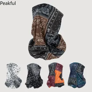 The cycling mask has an outer covering layer that is both breathable and sun-protective.