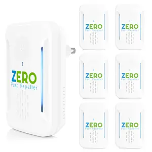 Ultrasonic Pest Repeller Indoor Ultrasonic Repellent for Roach Rodent Mouse Bugs Mosquito Mice Spider Electronic Plug in Pest Control 6 Packs