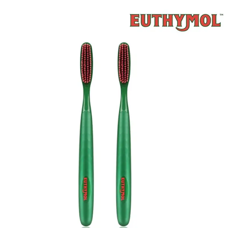 Euthymol Original Toothbrush Set (2 Count, Classic) – Extra-Large Head with Soft Bristles for Sensitive Teeth & Gums, Gentle and Effective Cleaning, Korean Oral Care