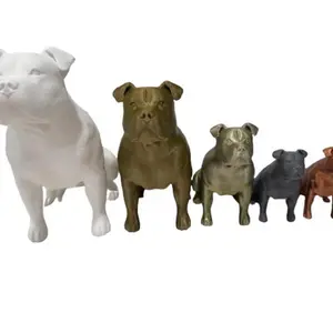 Pitbull Statue Realistic Dog Statue for Home Decor 3D Printed Memorial Piece Ideal Gift for Pet Lovers