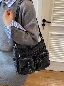 Women's Crossbody Bag, Solid Color Zipper Closure, Fashionable & Versatile Design, Daily Casual Use, Work Commuting Business Travel, Cross Body Bags