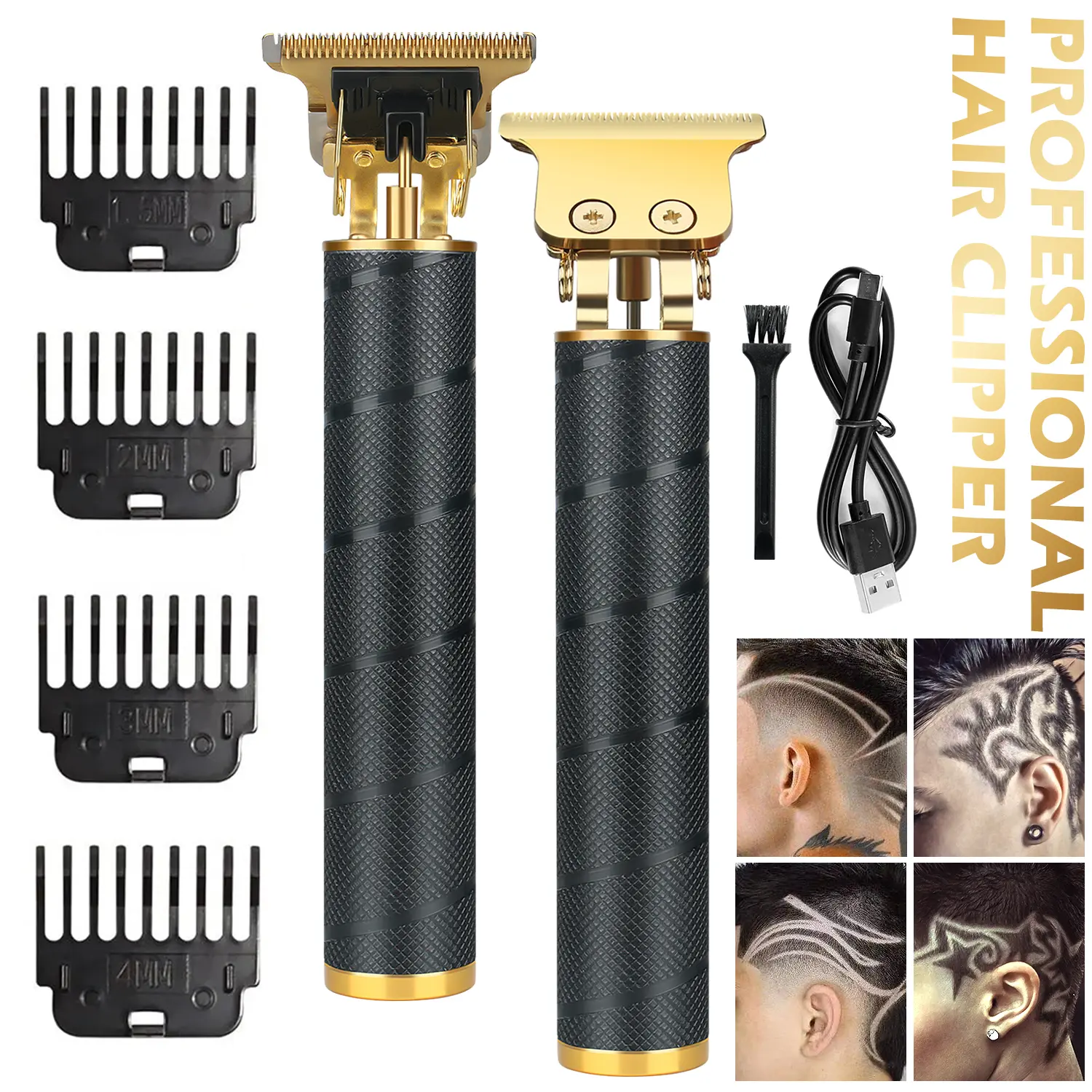 Cordless Rechargeable Hair Clippers & Beard Trimmer for Men, Professional Barber Grooming Machine for Precision Hair & Beard Cutting at Home & Salon