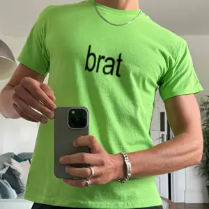 Brat Charlie XCX Unisex T-Shirt 90s Baby tee Style, Heavy Cotton Graphic Y2k Youth Shirt, Iconic Slogan Tee