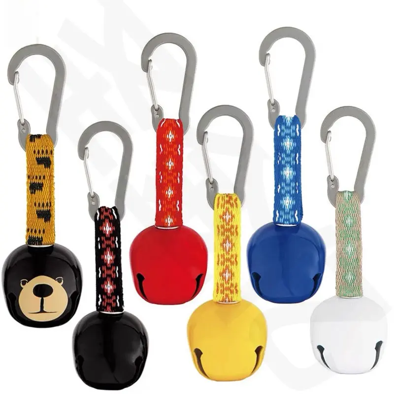 Hiking Outdoor Backpack Bell Camping Anti-Lost Bell Bear Repellent Bell Carabiner Hanging Bell Wind Chime