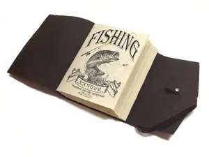 Leather Fishing Journal, Logbook, 200 Pages, Handmade