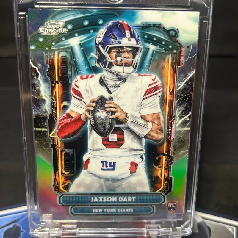 2025 Topps Cosmic Chrome Jaxson Dart Extraterrestrial Talent Refractor RC Giants