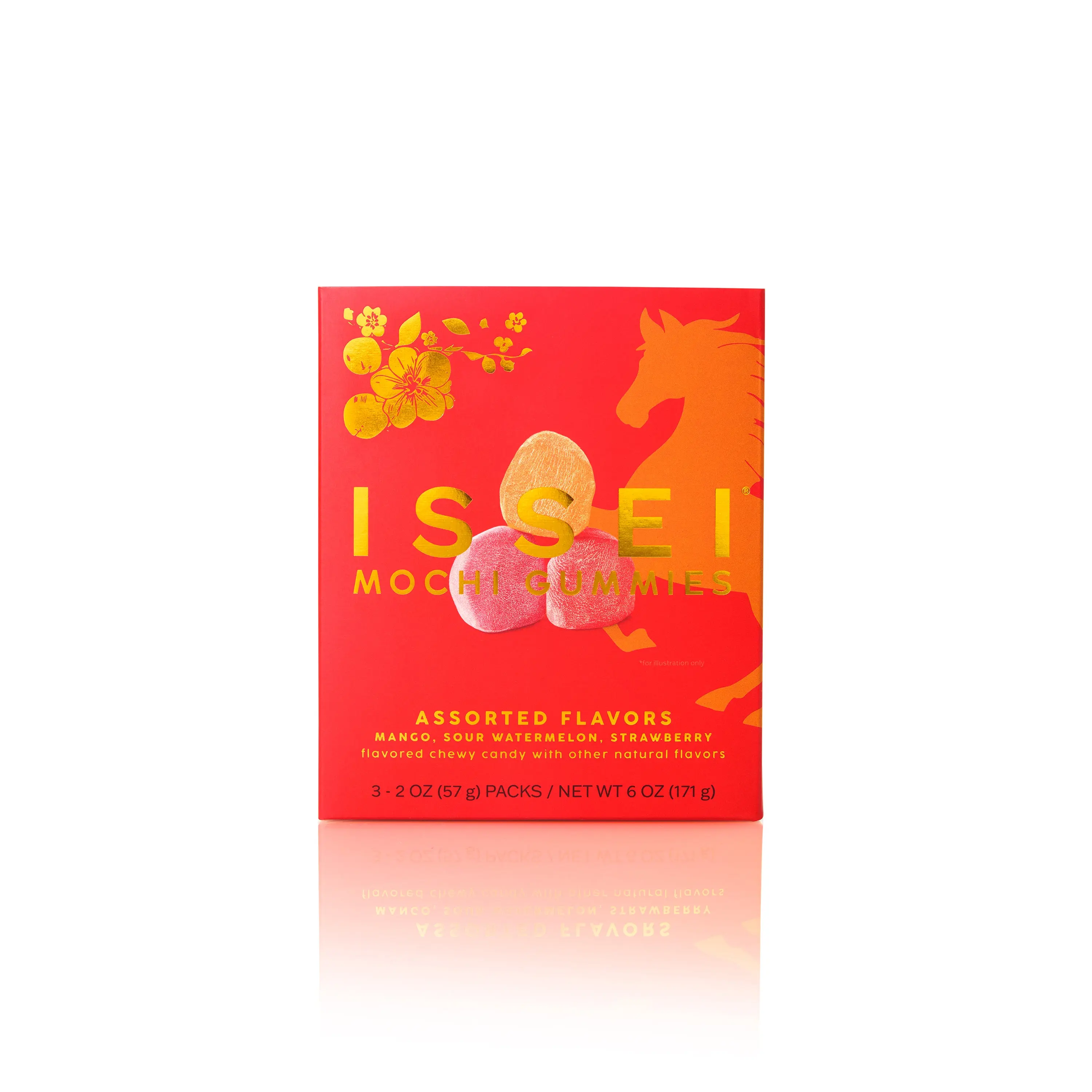 Year of the Horse Lunar Mochi Gummies Variety Box (3-pack 2 oz) Year of the Horse Lunar Mochi Gummies Variety Box (3-pack 2 oz)