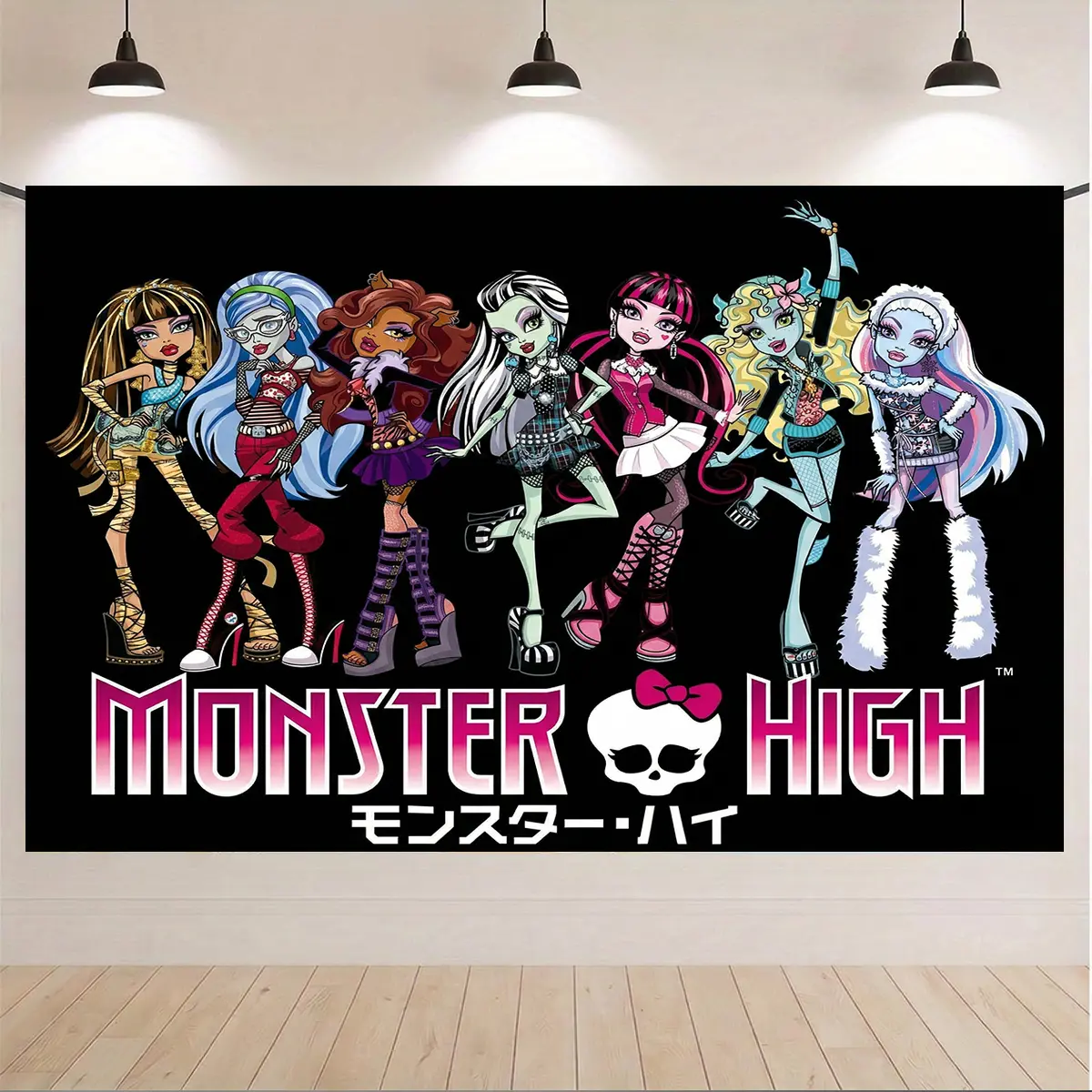 Monster High Cartoon Wall Hanging Tapestry - HD Print Lightweight Polyester Room Decor, Girl Room Accessories, Photo Decorations Supplies for Girls' Gift