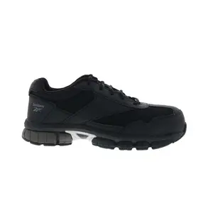 Reebok Work Ketia RB4895 Mens Black Leather Lace Up Athletic Work Shoes