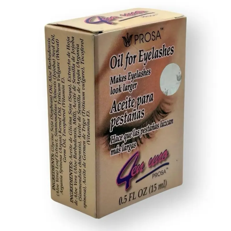 PROSA 4-1 oil treatment to grow and lengthen eylashes Makeup Mascara / (4 en 1 uno aceite para crecer y alargar pestanas)