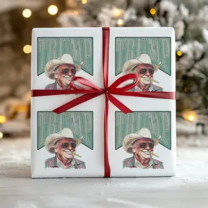 Trump 3 Set Maga Western Christmas Wrapping Paper, President Gift Wrap for Christmas, President Unique Holiday Wrapping Paper, Maga Wrapping Paper
