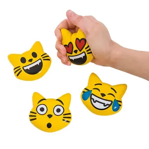 Adorable EmojiCats Stress Toys - 12 Pc. for Fun Party Favors