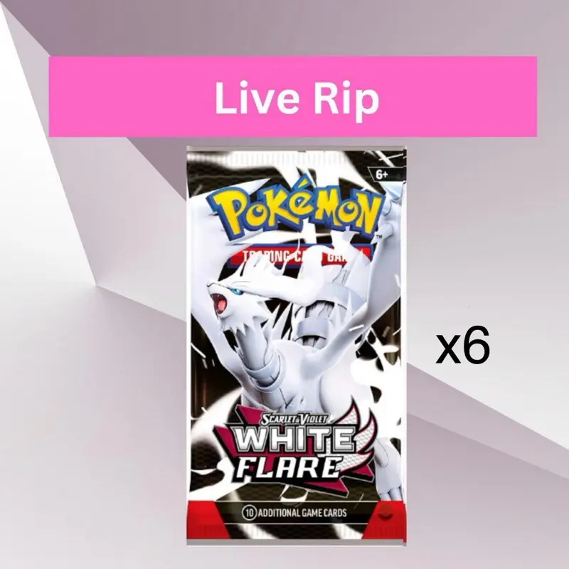 Pokemon Scarlet & Violet White Flare x 6 - English Booster Packs NEW Factory Sealed TCG Cards (6 total packs)) Special Illustrations