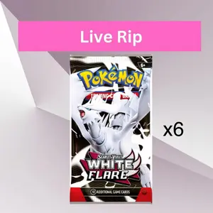 Pokemon Scarlet & Violet White Flare x 6 - English Booster Packs NEW Factory Sealed TCG Cards (6 total packs)) Special Illustrations