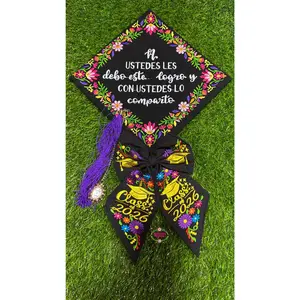 Black Moño - Unique Embroidered Class of 2026 Bows IN STOCK
