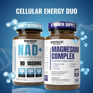 Cellular Energy Duo - NAD+ & Magnesium Complex for Cellular Repair, Energy Production, and Muscle Recovery