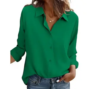 Button Down Shirt for Women Long Sleeve Blouses Floral Printed Tops Business Casual Work Outfits S-XXLGift