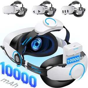 BEBONCOOL 10000mAh Battery Head Strap for Meta Quest 2/Quest 3, VR Headset Replacement Elite Strap with Adjustable Ergonomic Comfort Top Strap, Extended Playtime for Quest 2/3